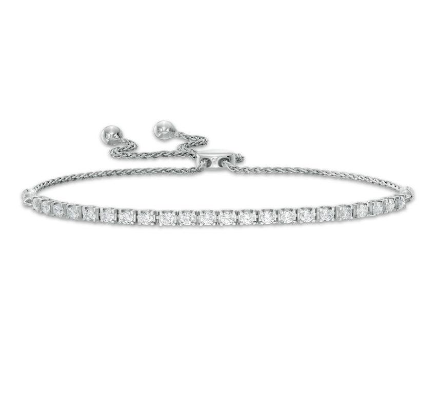 Diamond Bar Bolo Bracelet - 0.95 ct